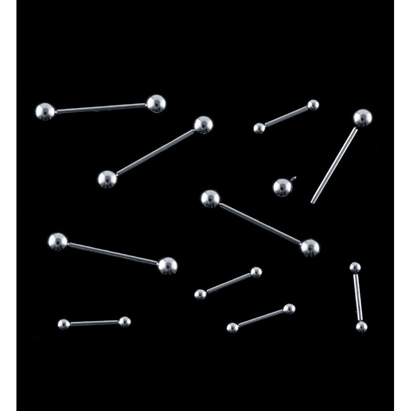 (16G – 14G) ASTM F-136 Titanium Internally Threaded Barbell 16G (3/8″ – 10mm) 3mm ball