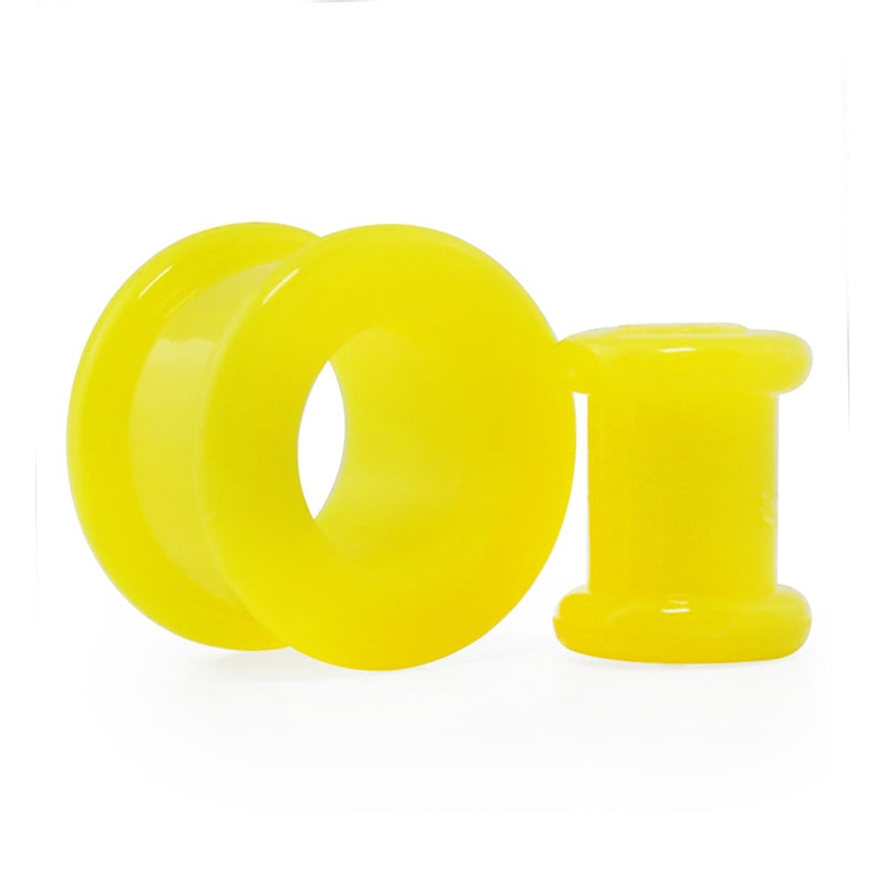 Yellow Silicone Tunnels 6G (pair)
