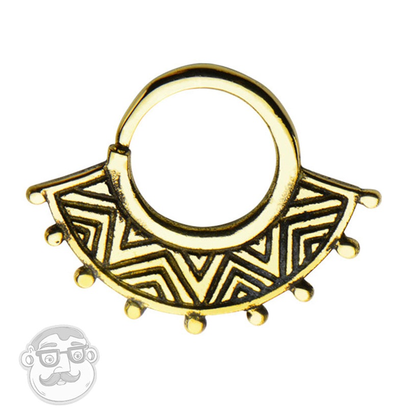 14G Acacia Brass Septum Ring