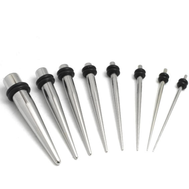 (14G – 0G) Stainless Steel 8 Piece Stretching Kit None