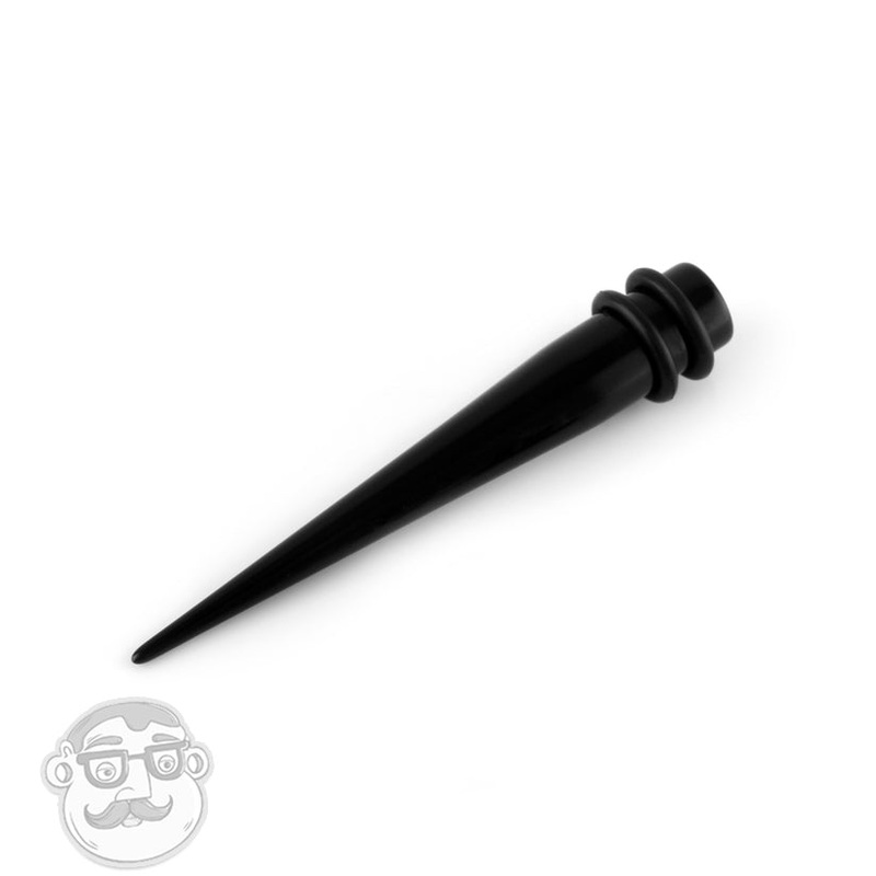 1 Gauge Acrylic Black Taper