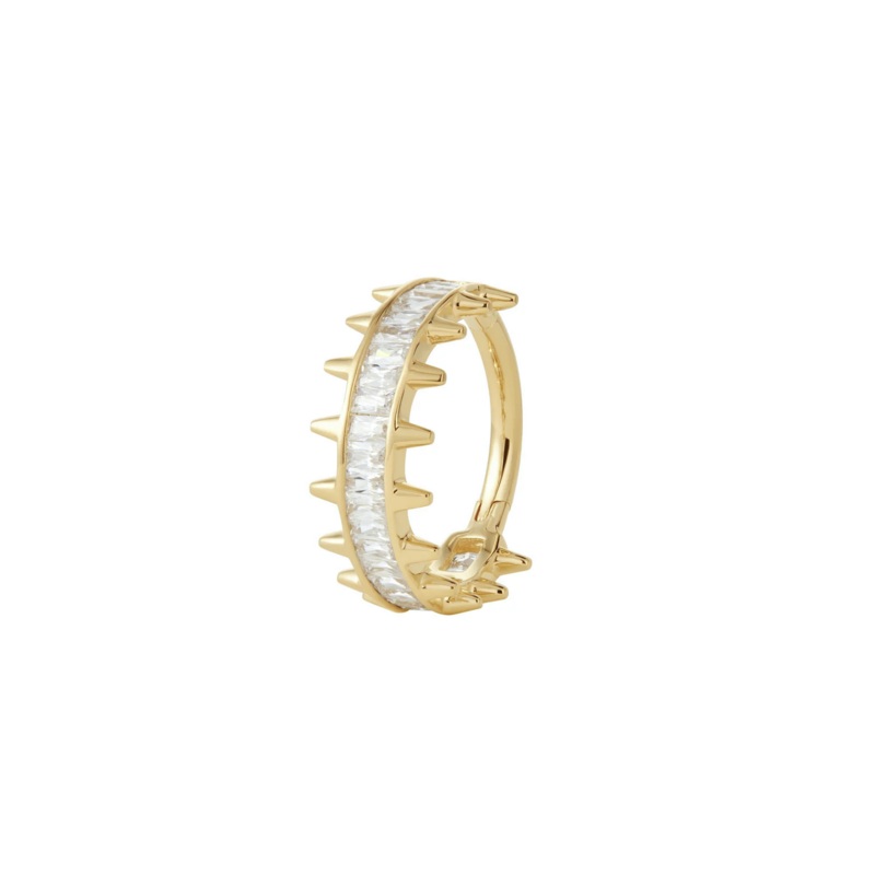 Akira Clicker with CZ From Buddha 14K Yellow Gold