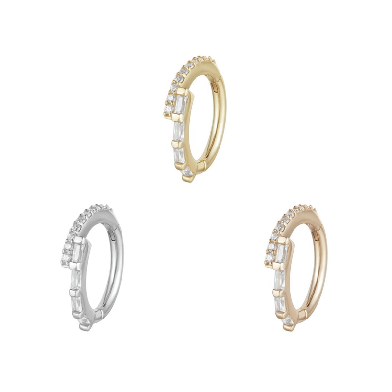 In Reverse Clicker with CZ From Buddha 14K Yellow Gold