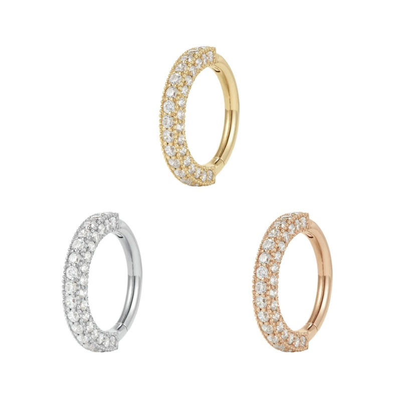 Showcase Clicker with CZ From Buddha 14K Yellow Gold 1/4″