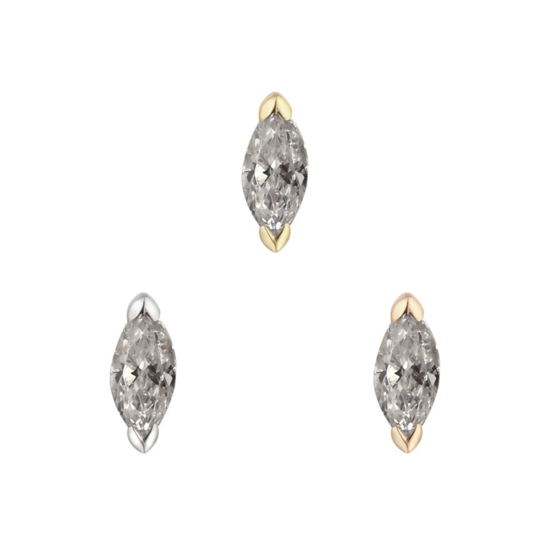 Zuri with Grey Diamond From Buddha 14K Yellow Gold