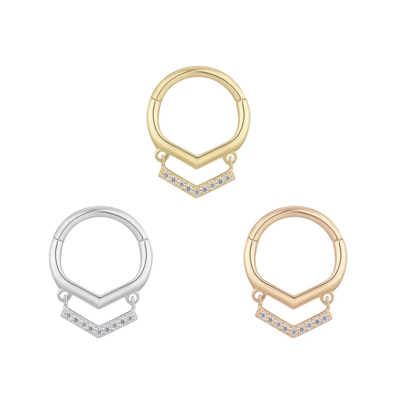 Ain’t No Disco Clicker with CZ From Buddha 14K Yellow Gold