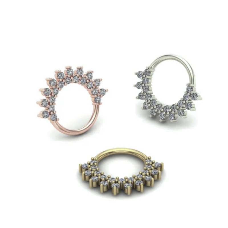 Amelia Clicker from M.US.HROOM 5/16″ White CZ