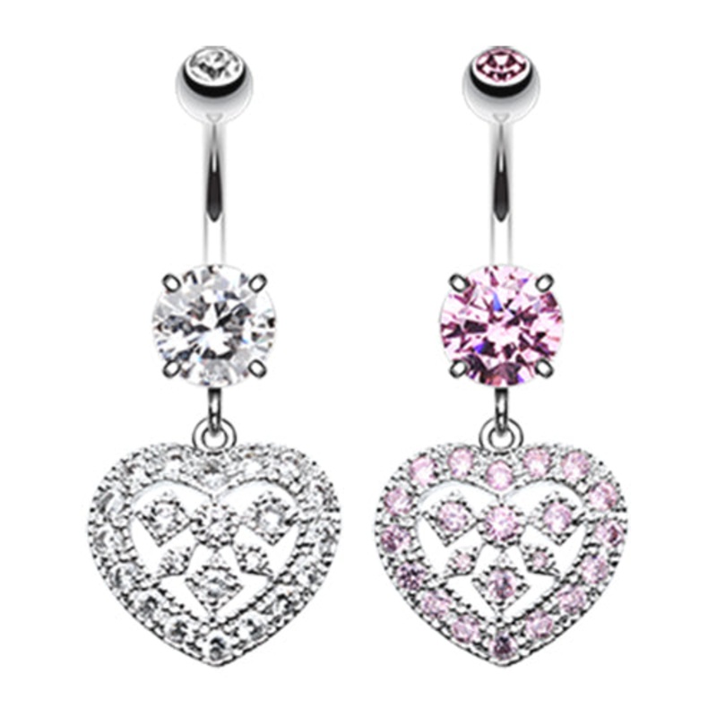Queen of Hearts Belly Bar Crystal