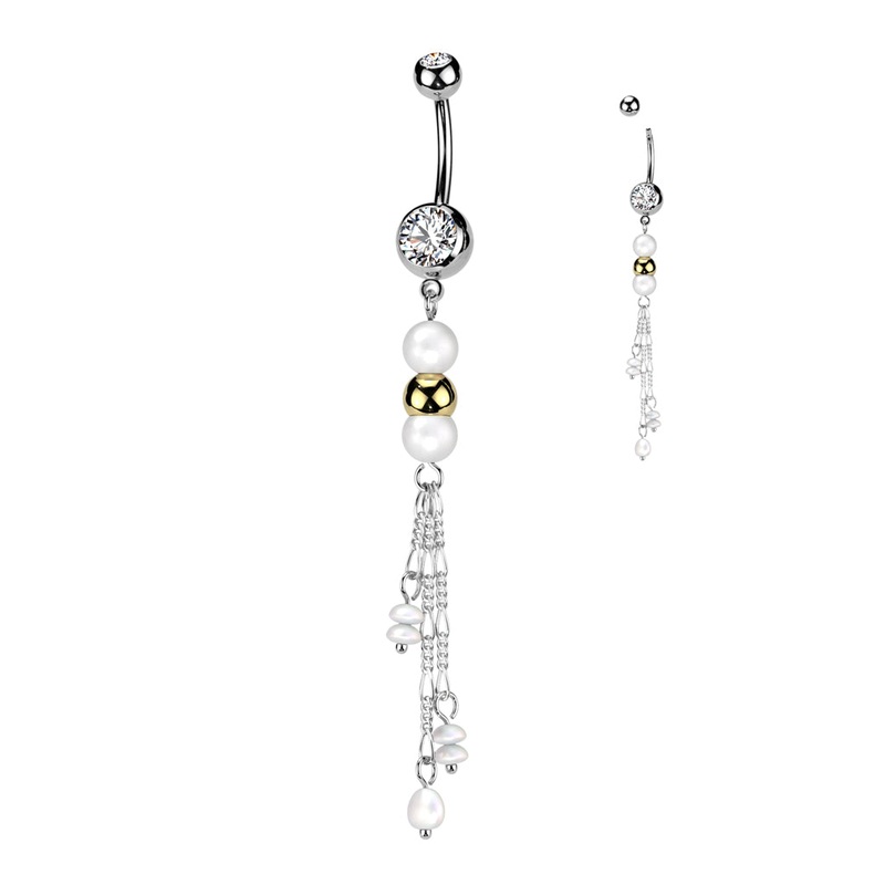 Vintage Pearl Belly Chandelier Crystal