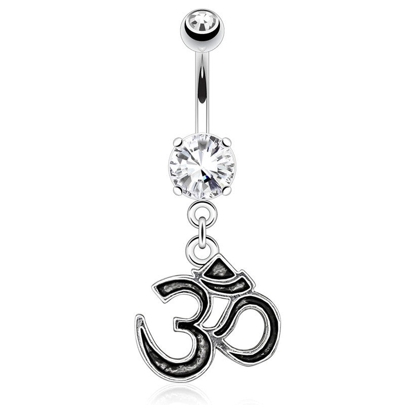 Yogi’s Sacred OM Mantra Belly Bar 3/8” (10mm)