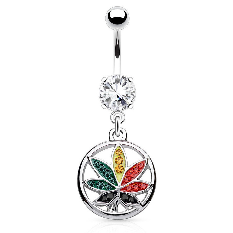 Vivid Rainbow Mary J Belly Ring 3/8” (10mm)