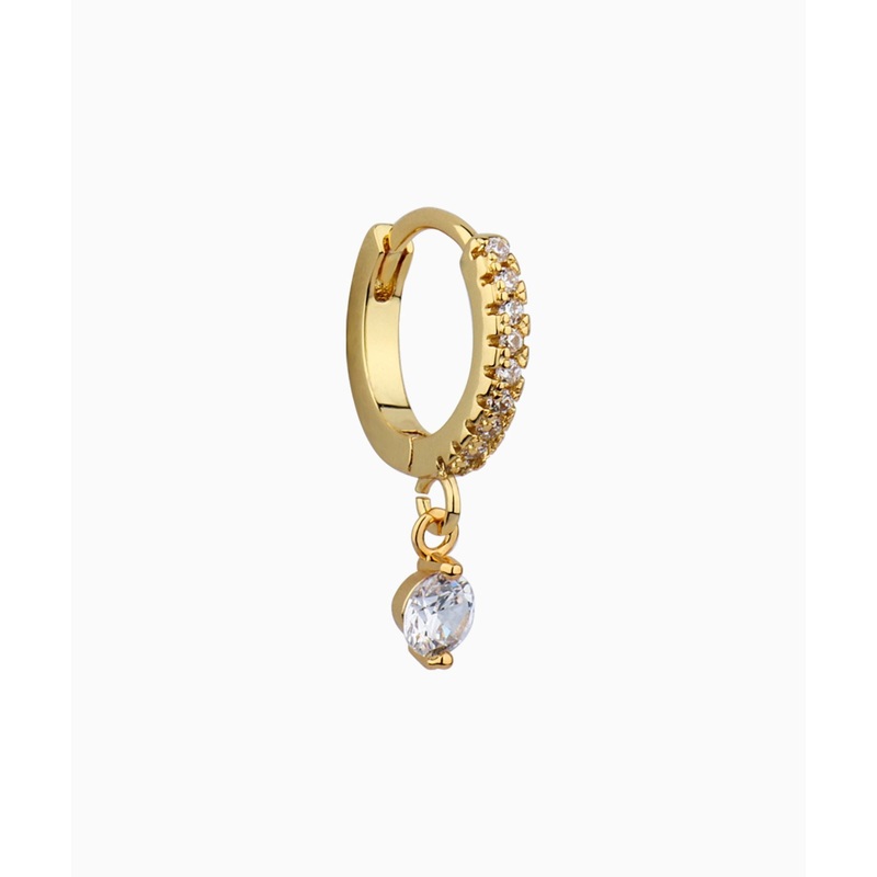 Gemstone Drop Earring Gold