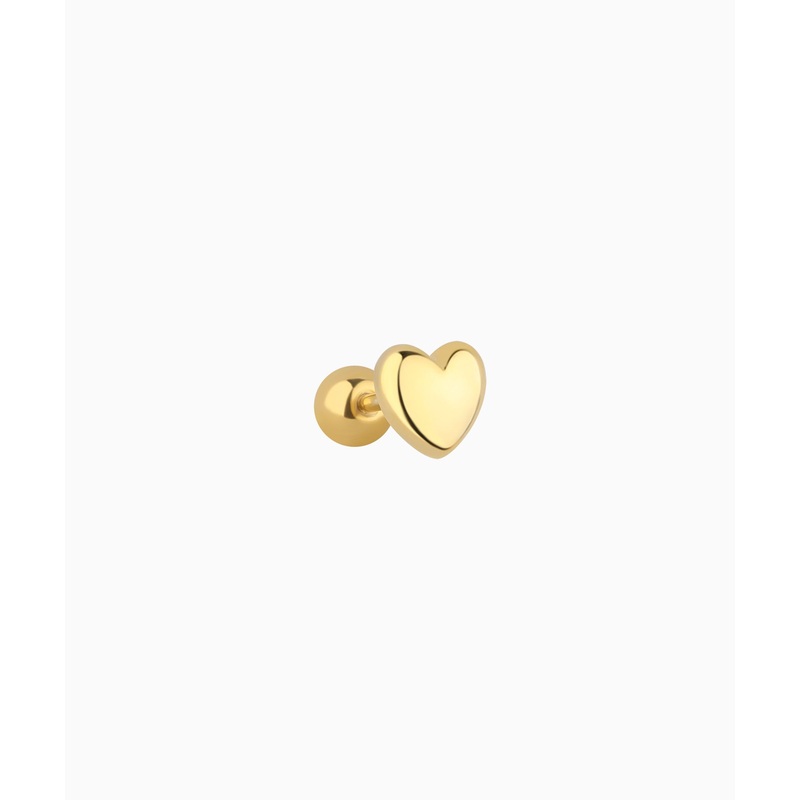 Mini Heart Stud Gold 3mm