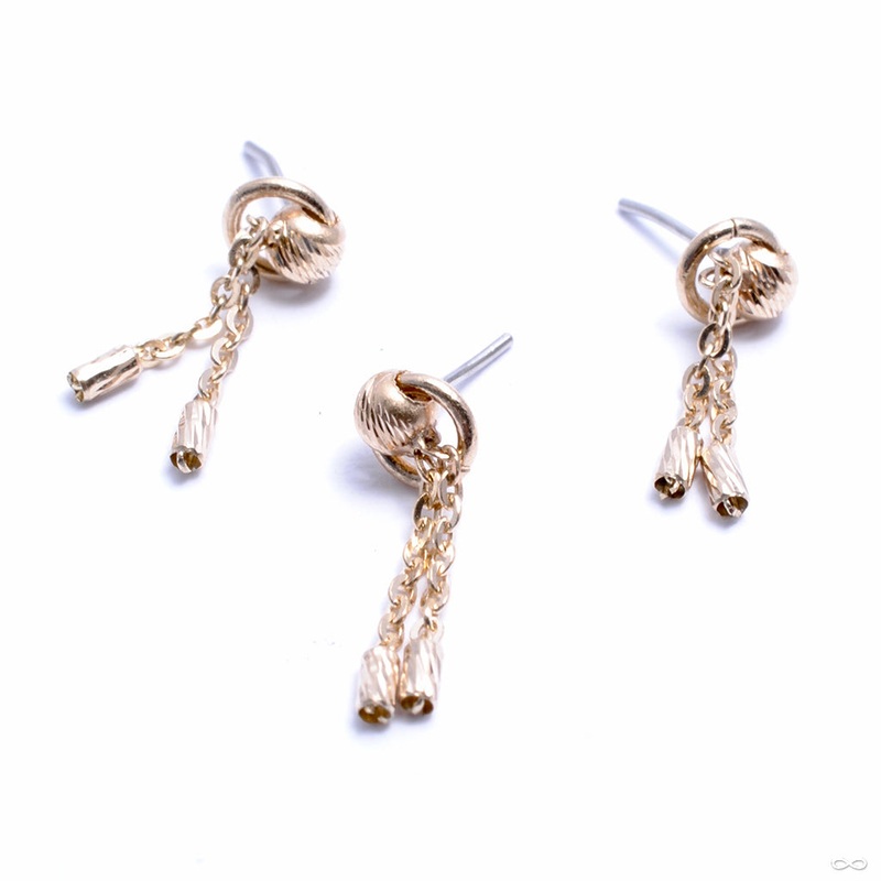 Hulk Holden with Tassels Press-fit End in Gold from Pupil Hall 14k Yellow Gold