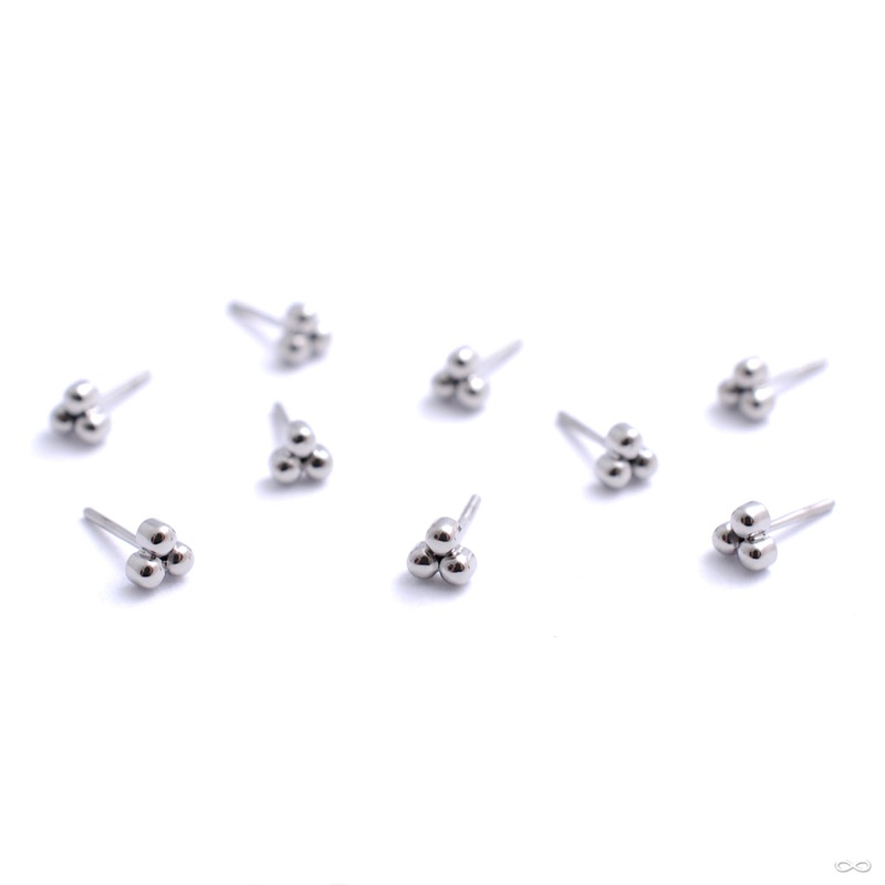 3 Bead Cluster Press-fit End in Titanium from LeRoi Gray