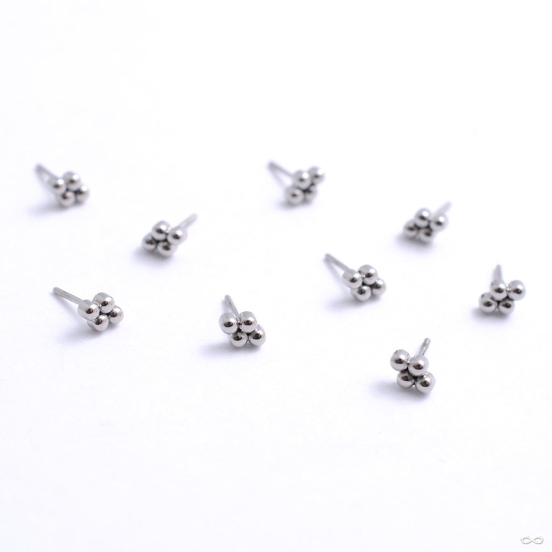 4 Bead Cluster Press-fit End in Titanium from LeRoi Gray