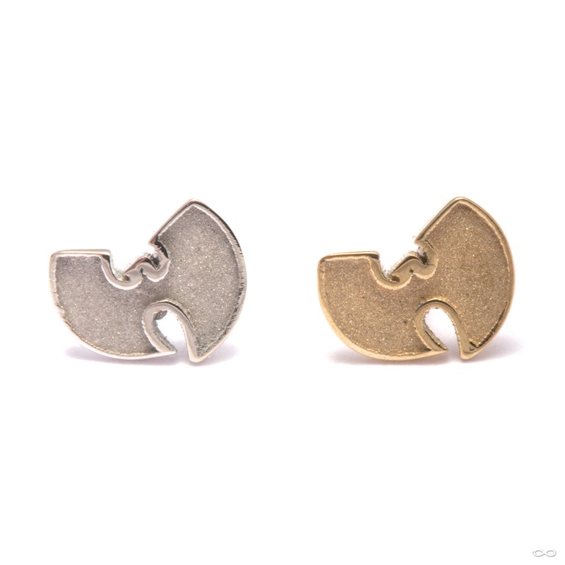 Wu Logo Press-fit End in Gold from BVLA 14k White Gold