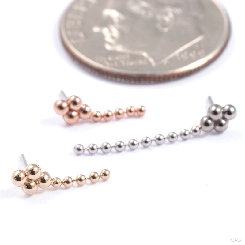 Aimee Press-fit End in Gold from Quetzalli 14k Rose Gold Short