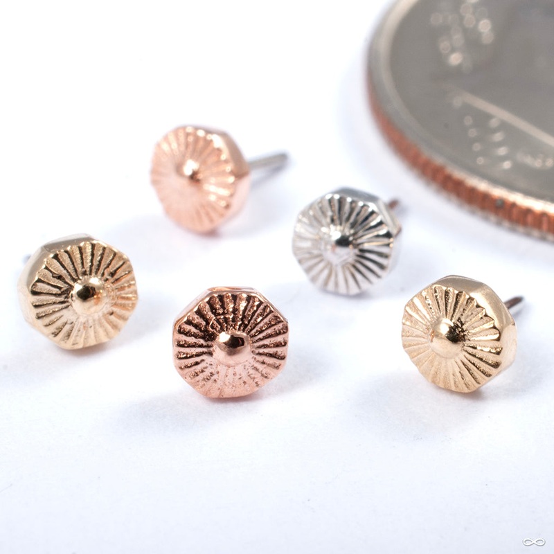 Alpha 08 Press-fit End in Gold from Tether Jewelry 14k Rose Gold