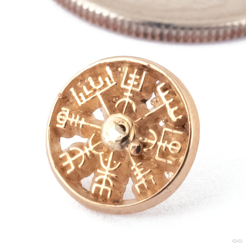 Wayfinder Press-fit End in Gold from Namaste Nomadas 14k Yellow Gold