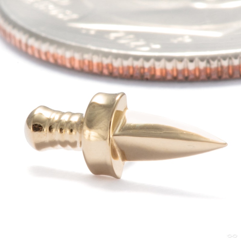 Arya Press-fit End in Gold from Tether Jewelry 14k Yellow Gold