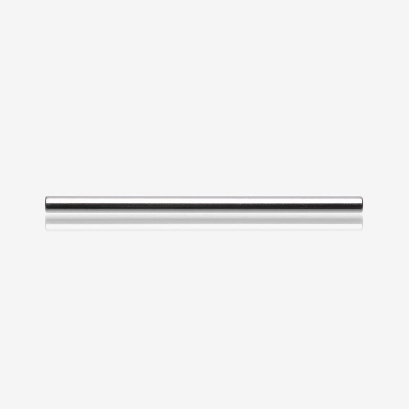 Implant Grade Titanium OneFit Threadless Barbell Bar Part Steel 16 GA (1.2mm), 1/2″ (12mm)