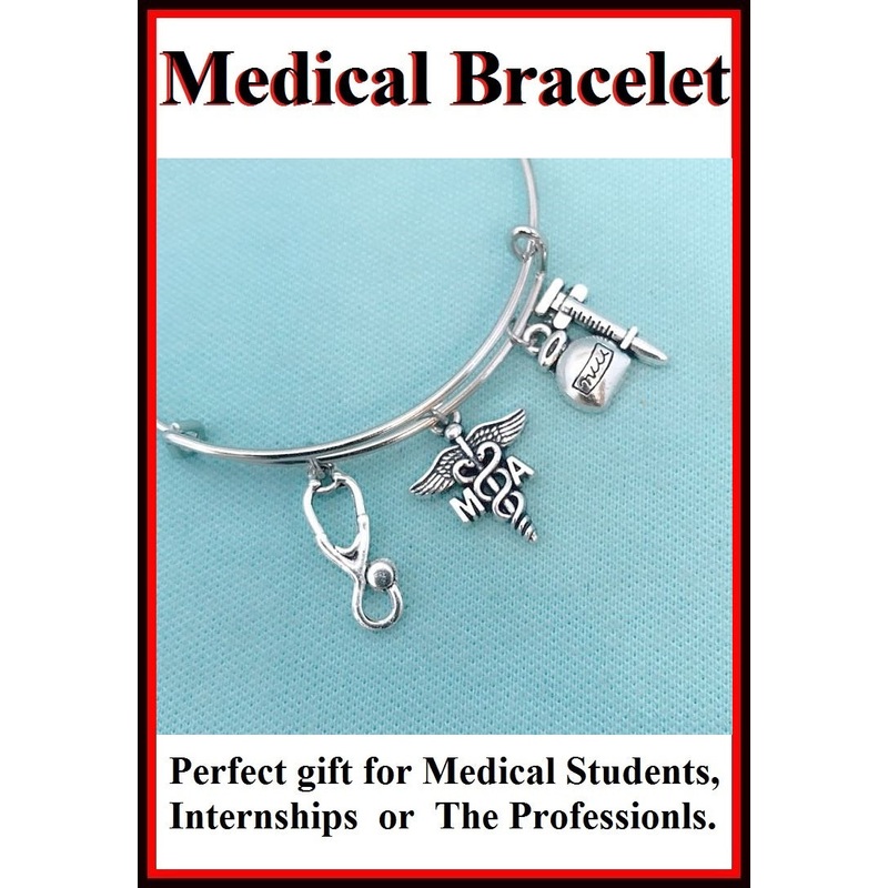 Medical Bracelet : MA Related Charms Expendable Bangle.