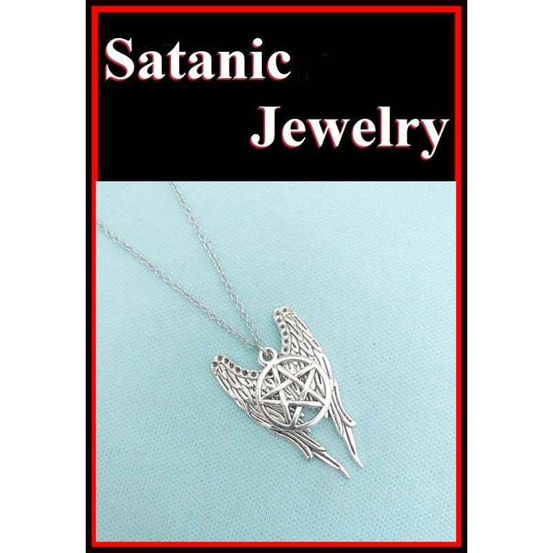 STUNNING COMBINATION of WINGS and PENTAGRAM Necklace.