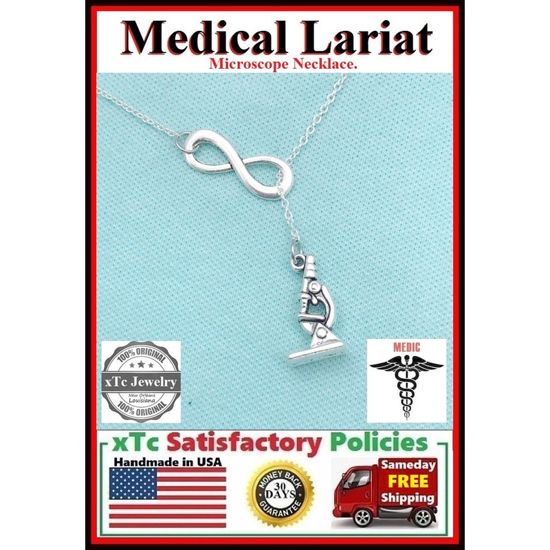 3D Microscope Necklace Lariat Style.