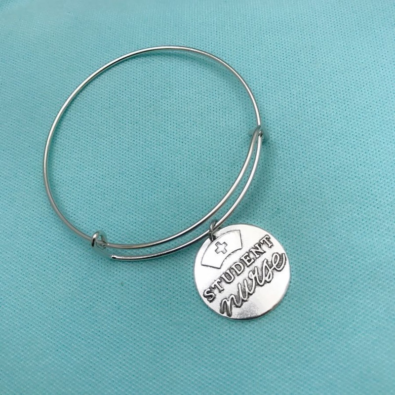 Student Nurse Charm Expendable Bangle.