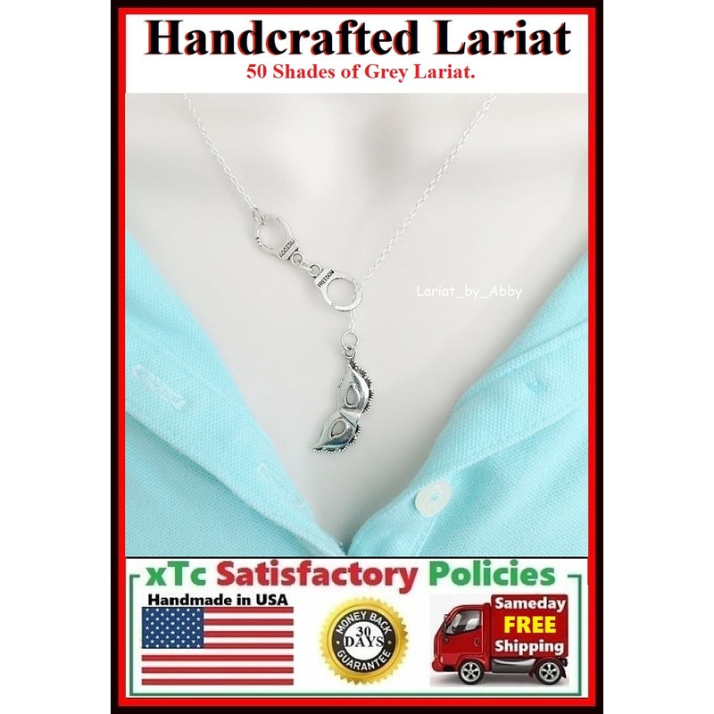 Tie Christian Grey Anastasia Beautiful Mask Lariat Necklace.
