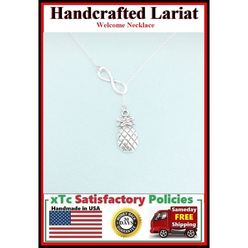 TROPICAL Fruit PINEAPPLE with Infinity Lariat Style.