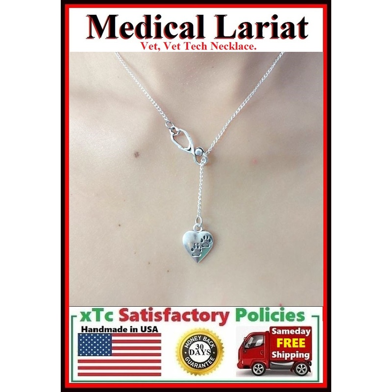Veterinarian Handcrafted Necklace Lariat Style.
