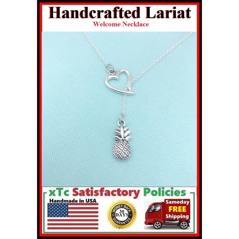 Welcome Fruit PINEAPPLE Necklace, Lariat Style.