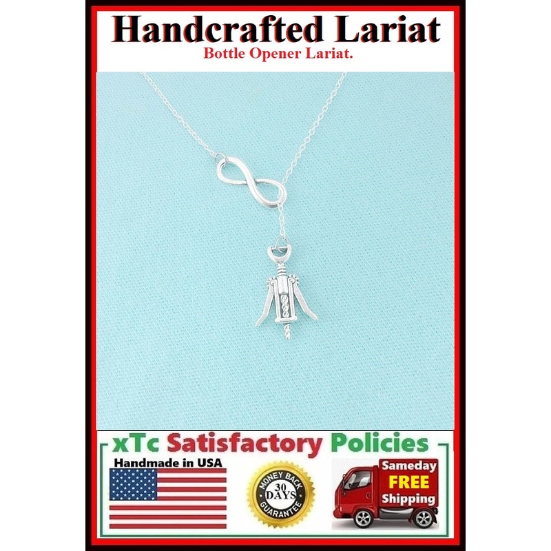Bartender Wine Lover Gift, Bottle Opener Lariat.