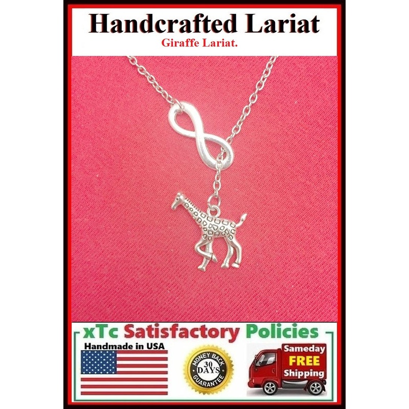 Beautiful Giraffe Necklace Lariat Style.