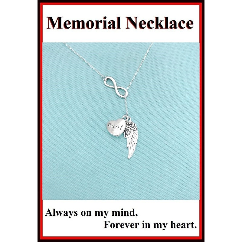 Beautiful Handcraft Aunt Guardian Angel Necklace Lariat Style.
