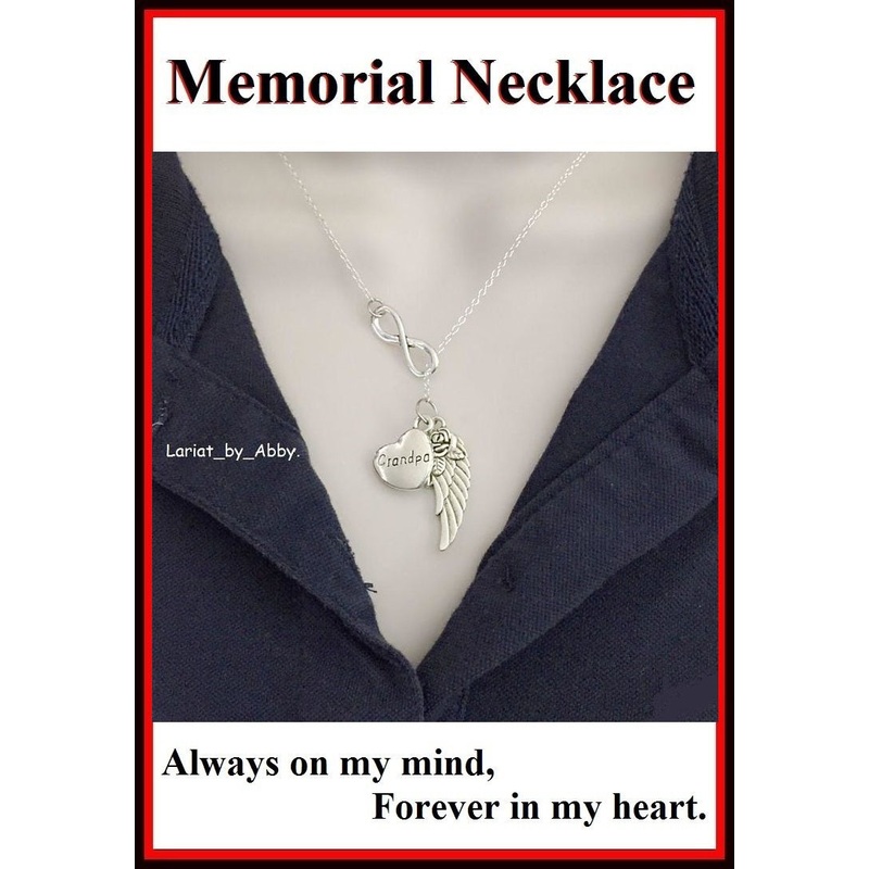 Beautiful Handcraft Grand Pa Guardian Angel Necklace Lariat Style.