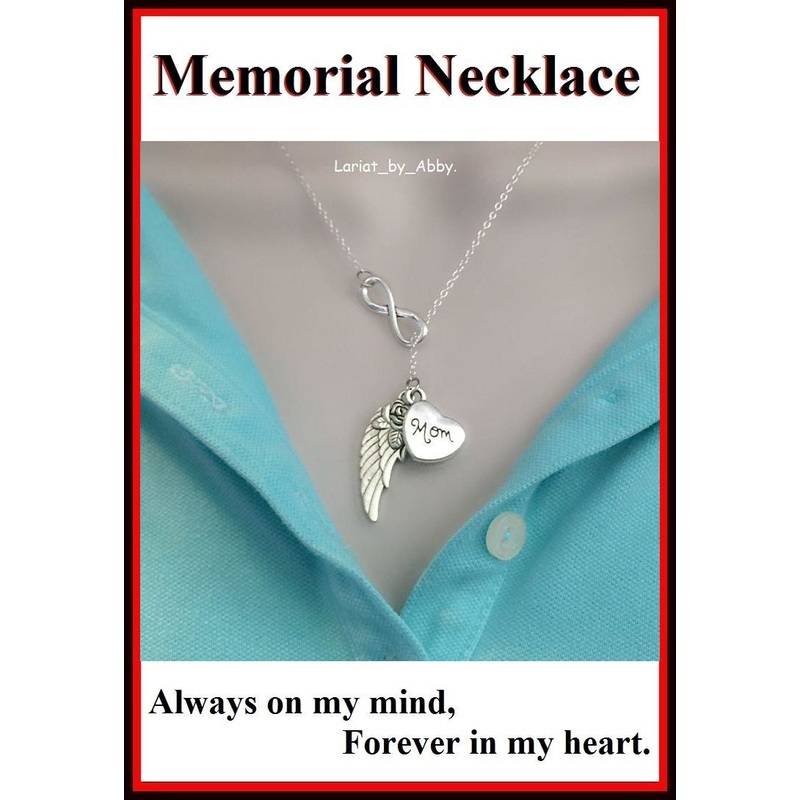 Beautiful Handcraft Mom Guardian Angel Necklace Lariat Style.