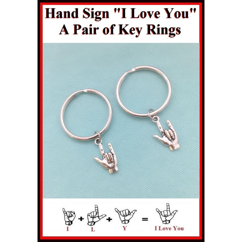 2 Best Friends, I Love You Sign language Key Chains.