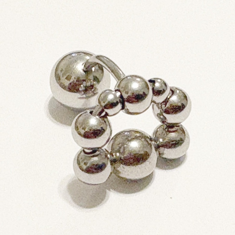 “Cover The Hood” Surgical Steel Beaded Horseshoe 14g 10mm Door Knocker Barbell.