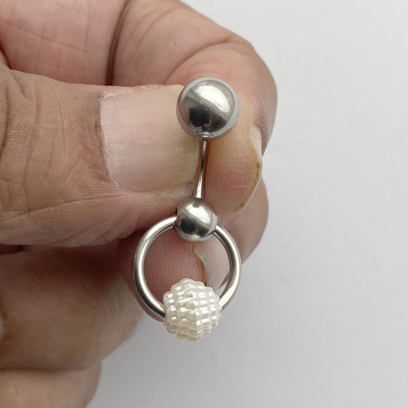 “It’s going to be a Bumpy Ride” 6mm White Bumpy Koosh Ball Door Knocker. 10mm Normal Healed Hood