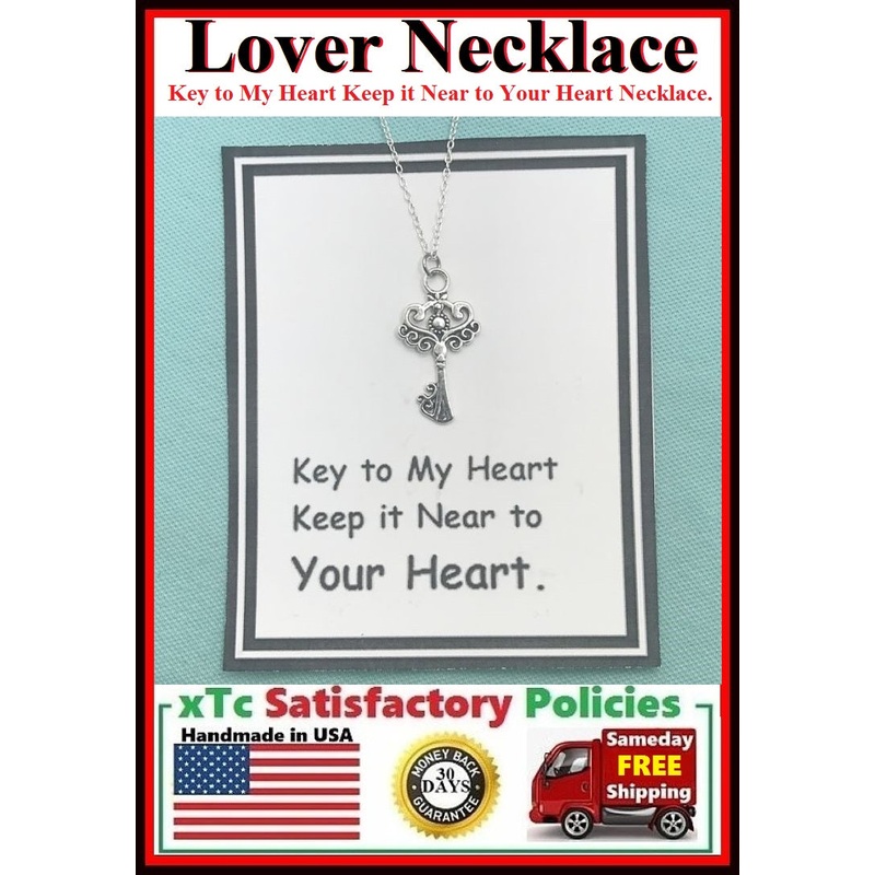 “Key to MY HEART keep it NEAR to YOUR HEART” Necklace.