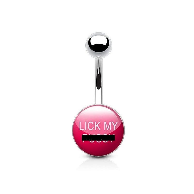 “L _ _ K My P_ _ _ Y” VCH HEAVY Bottom BALL Piercing Barbell.