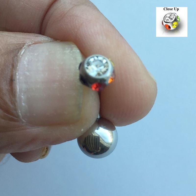 “What is at the end of Rainbow” VCH Heavy Ball Barbell. 10mm Normal Healed Hood