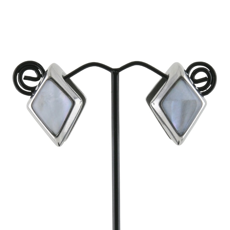 Zircon Mother of Pearl Ear Weights