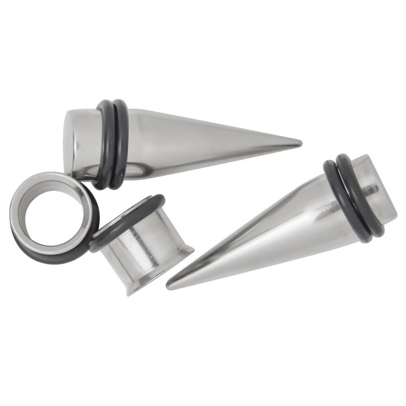 00 Gauge Taper and Tunnel Kit – O-Rings Included – 316L Surgical Steel