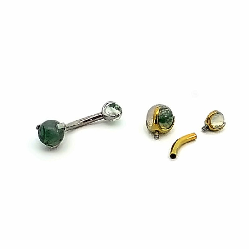 Moss Agate Belly curve 14g 6mm