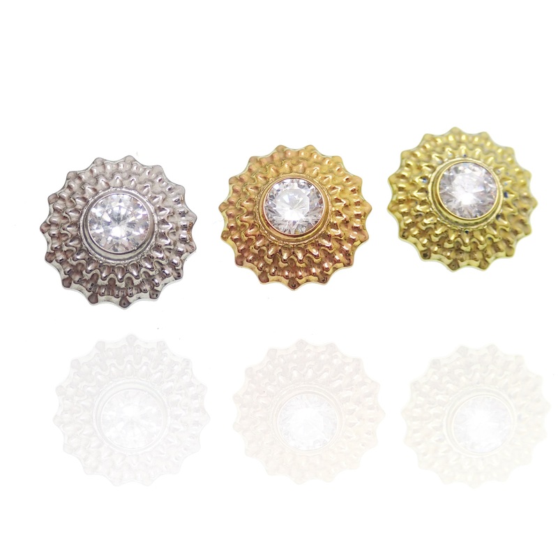 Mandala CZ Flatback Piercing 18g, 16g, 14g 18g 6mm